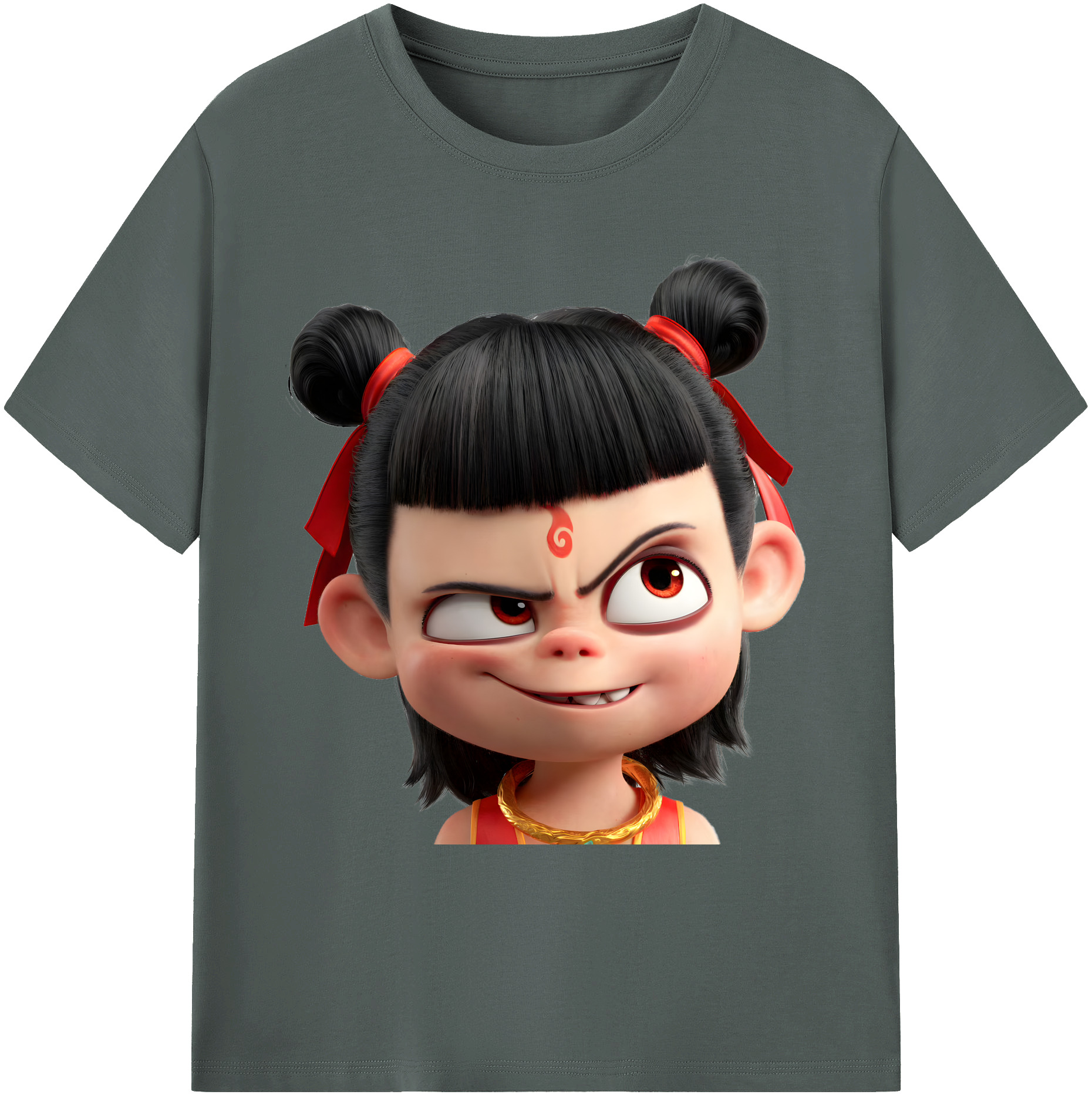 （画像用） Ne Zha 2 ナタ 魔童の大暴れ 綿100％ メンズ半袖Tシャツ｜肌触りやわらか＆通気性